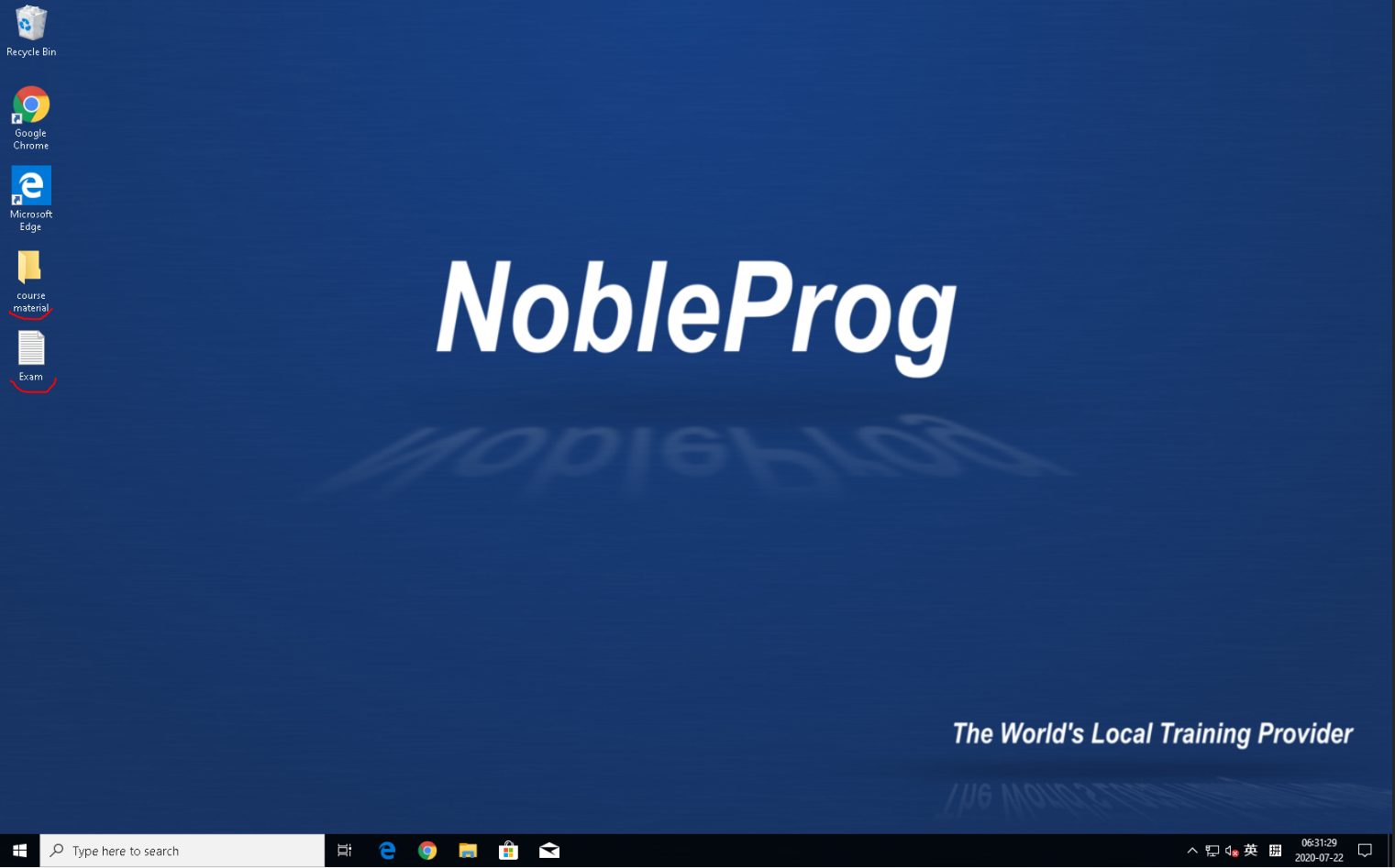 installer les logiciels, ajouter les supports de cours et les outils de support de cours